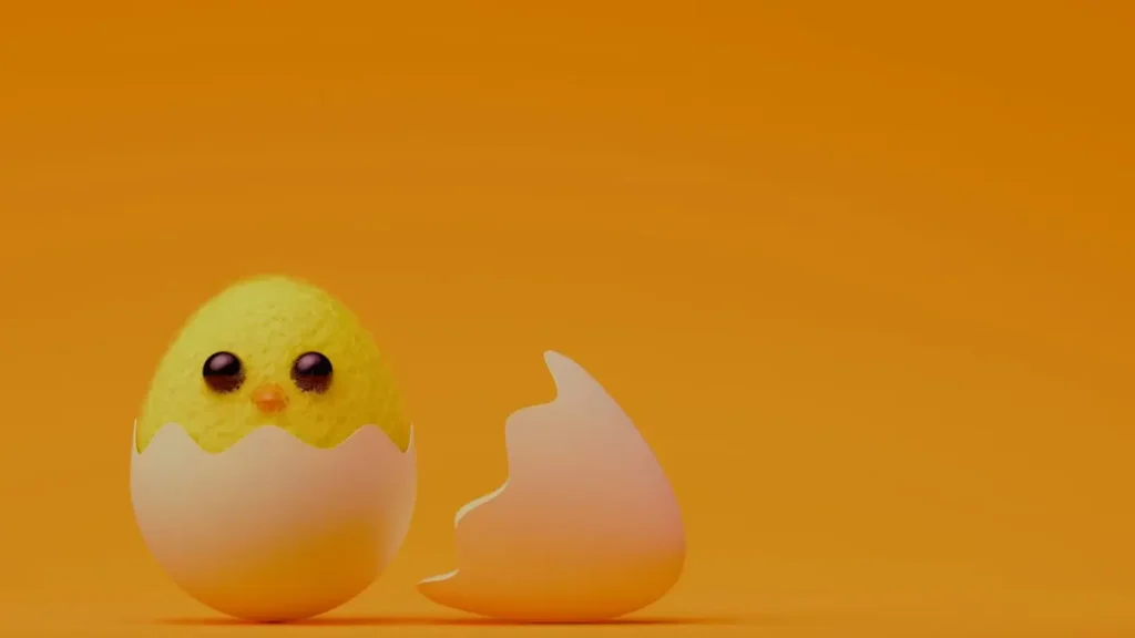 Pollito saliendo del huevo
